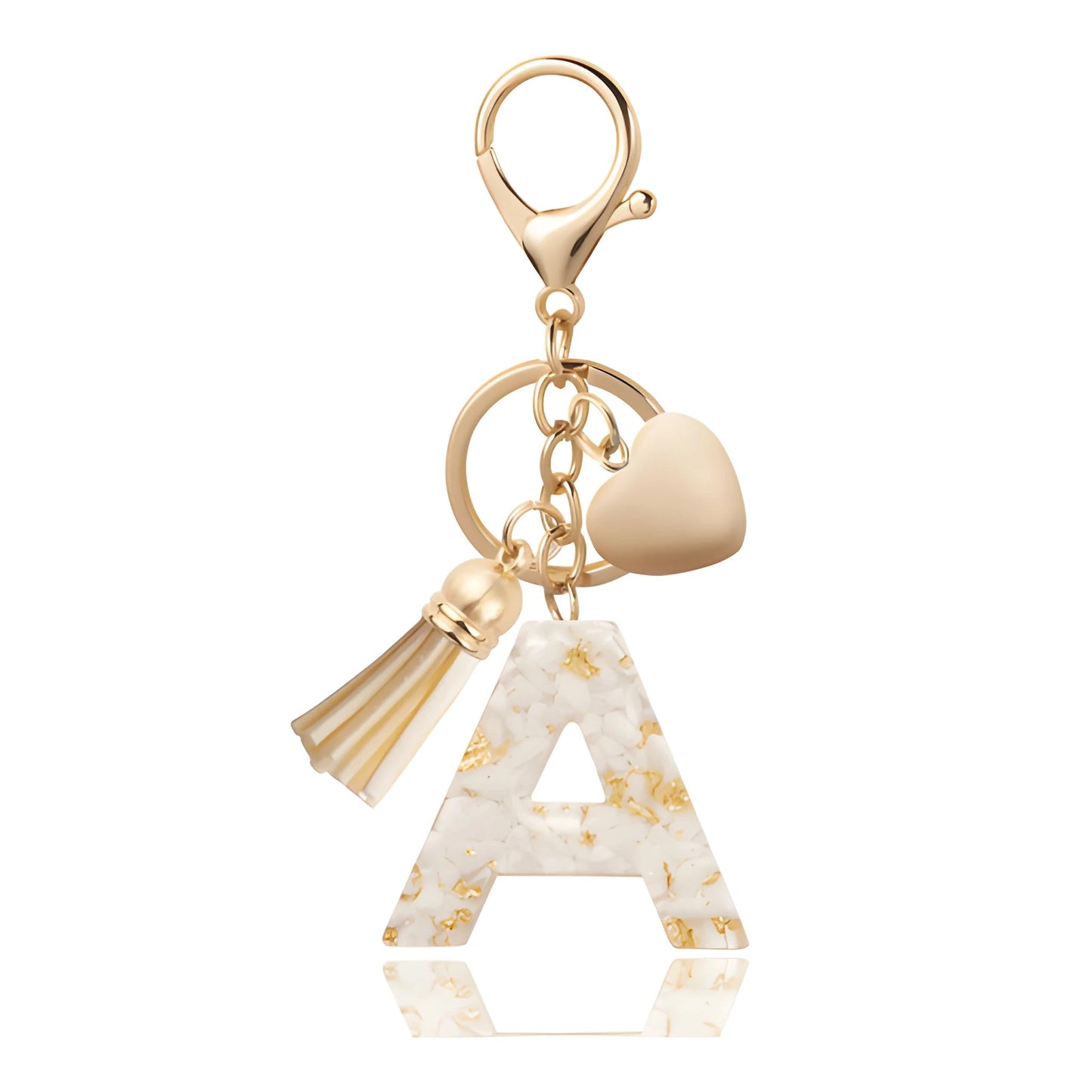 Golden Initial Bag Charm