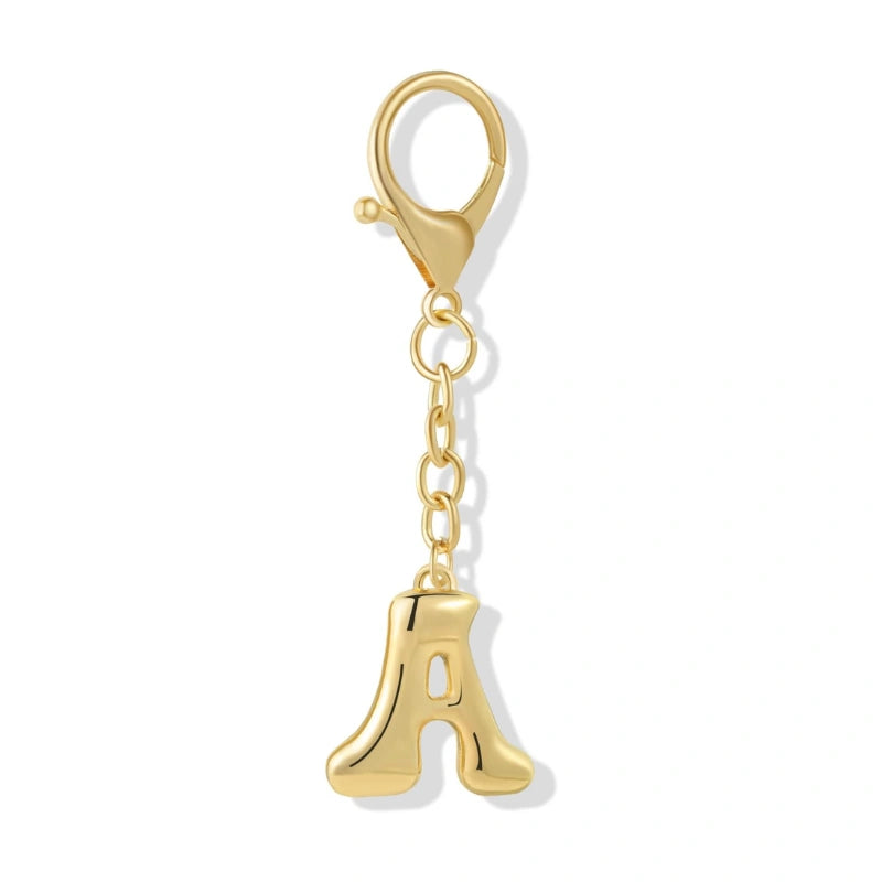 Bubble Initial Letter Bag Charm