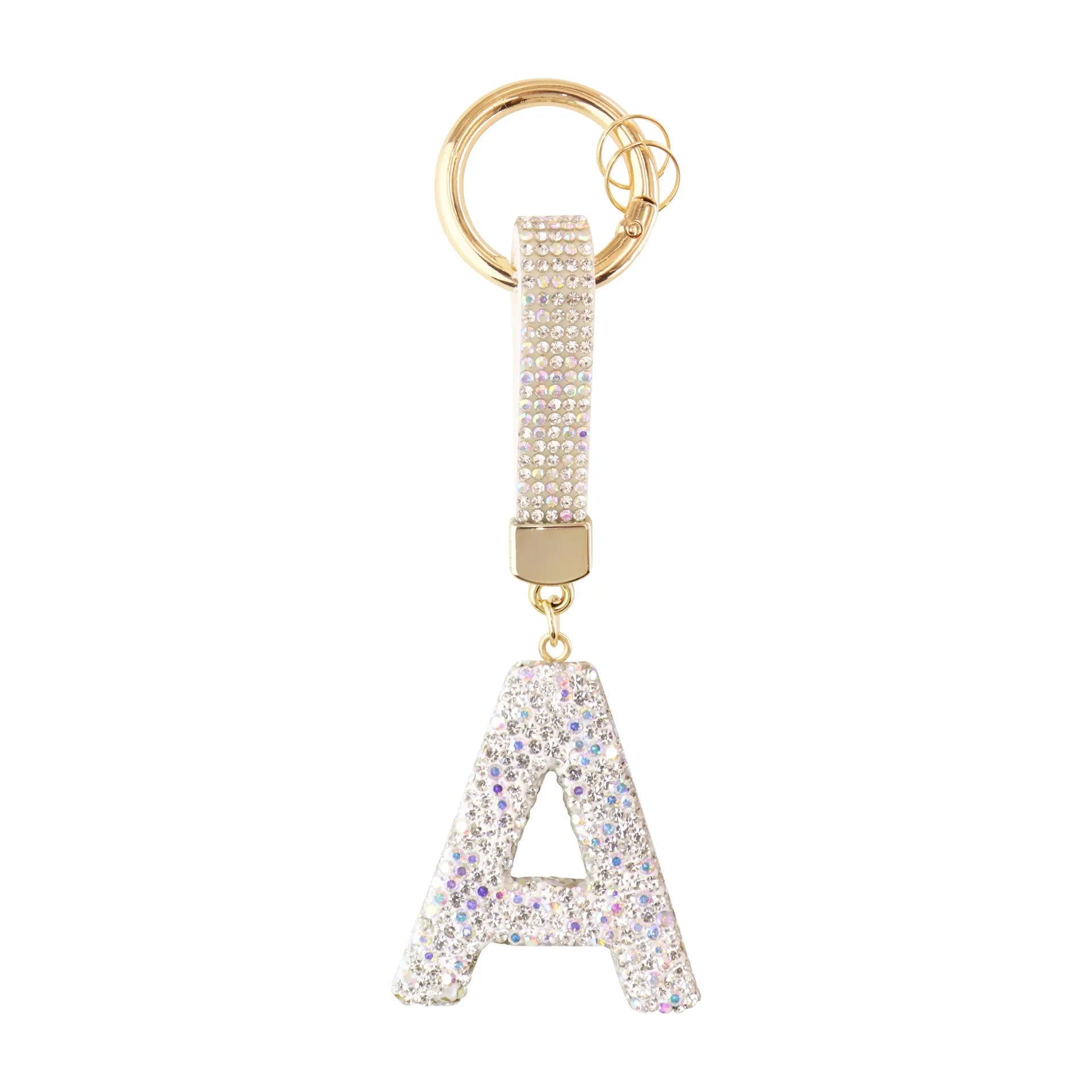 Sparkle Initial - Bag Charm (Silver)