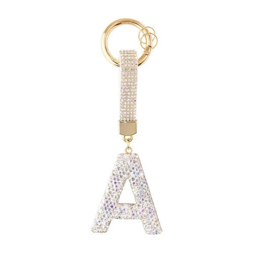 Sparkle Initial - Bag Charm (Silver)