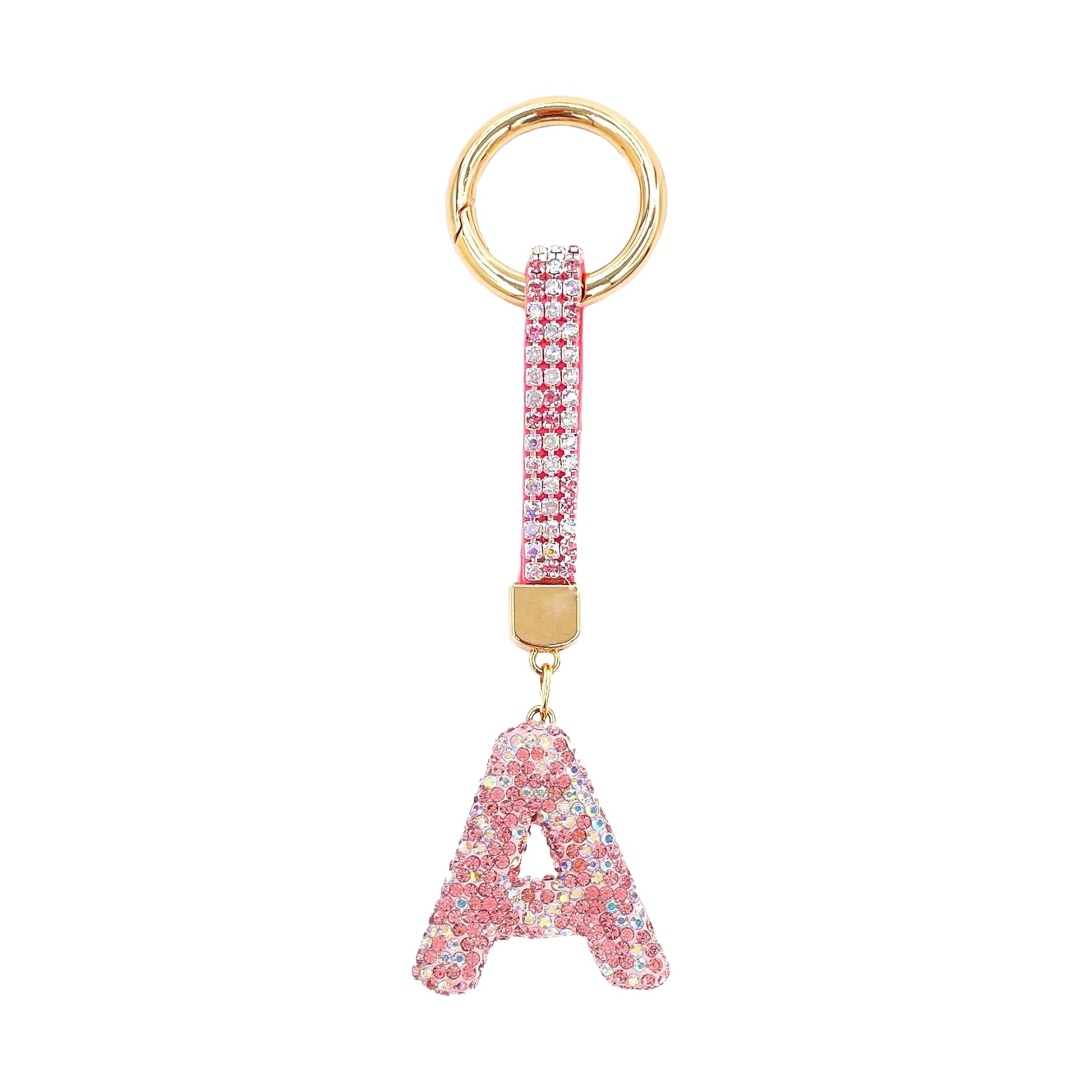 Sparkle Initial - Bag Charm (Pink)